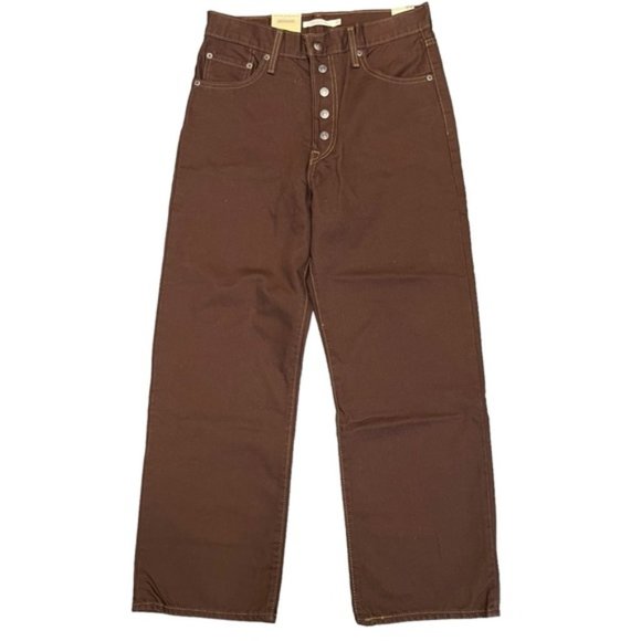 NWT Levi's Brown Ribcage Straight Ankle Denim Jeans Size 29X27 High-Rise - Picture 6 of 7